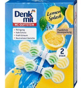 Блоки для туалету в унітаз Denkmit Lemon Splash 2шт &mdash; фото товару