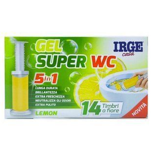 Шприц-гель для унітазу з аплікатором Irge Super WC Лимон, 14 аплікацій, 45 г &mdash; фото товару