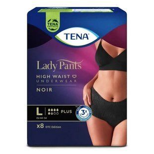 Урологічні труси жіночі TENA Lady Slim Pants Plus Black, розмір L, 8 шт &mdash; фото товару