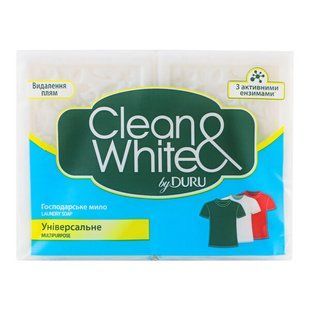 Господарське мило Duru Clean&White Універсальне, 120 г 1 шт./уп. &mdash; фото товару