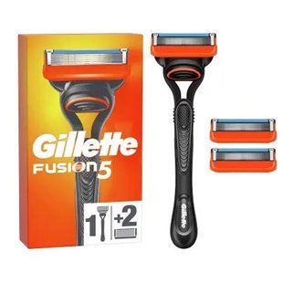 Станок Gillette Fusion 5 лез (1 станок + 2 шт.) &mdash; фото товару