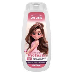 On Line Kids Princess Victoria 3in1 шампунь гель-піна для ванни Пудинг, 400мл &mdash; фото товару