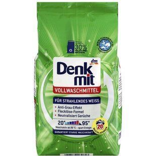 DenkMit VOLLWASHMITTEL сипучий пральний порошок для білих речей (20пр.) &mdash; фото товару