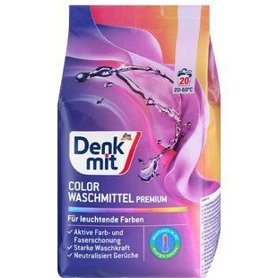DenkMit COLOR WASCHMITTEL premium сипучий пральний порошок для кольорових речей (20пр.) &mdash; фото товару