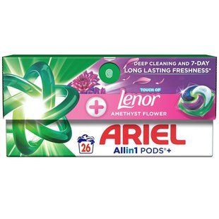 Гелеві капсули для прання Ariel Touch of Lenor Ametyst, 26 шт &mdash; фото товару